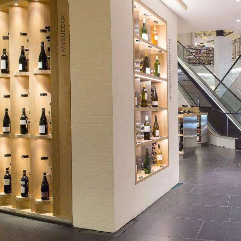 Finished modular stainless wine cellar